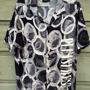 PLEASURES Black and Gray Men's Shirt